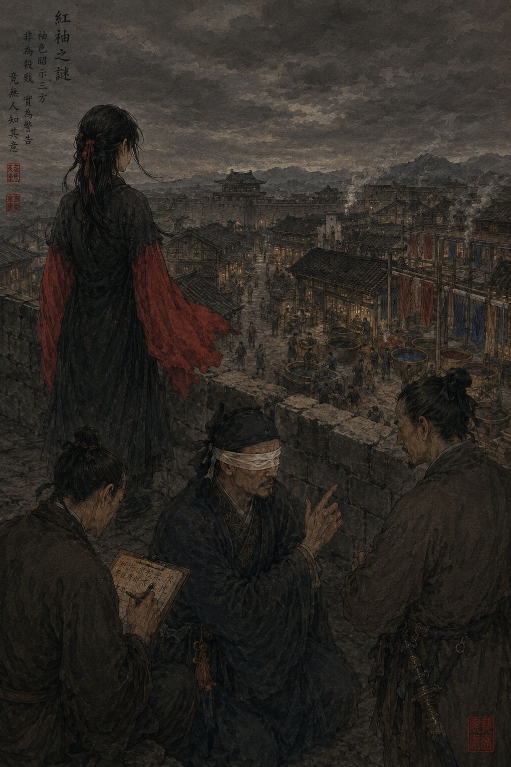 Иллюстрация к рассказу «Дело о красных рукавах»