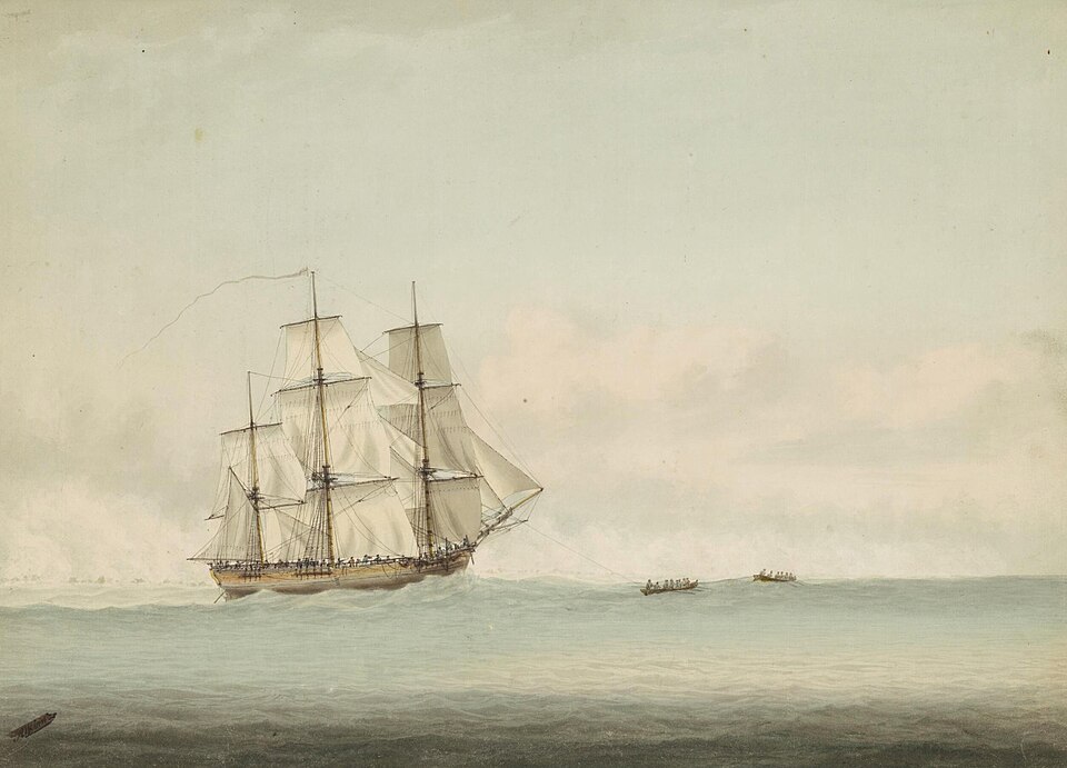 Сэмюэл Аткинс. «Индевор» у берегов Новой Голландии, около 1794
